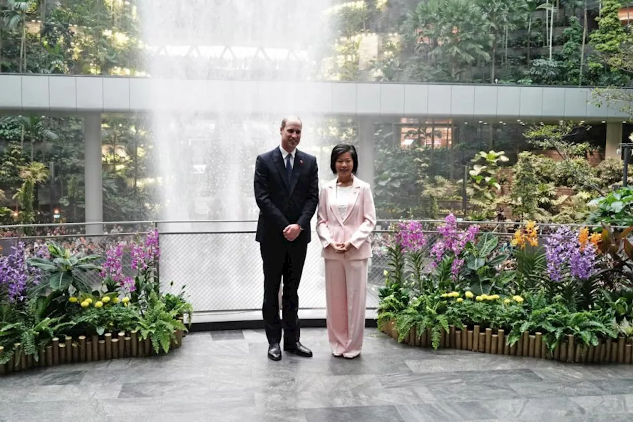 Crowds cheer as William arrives in Singapore for Earthshot Prize ceremony