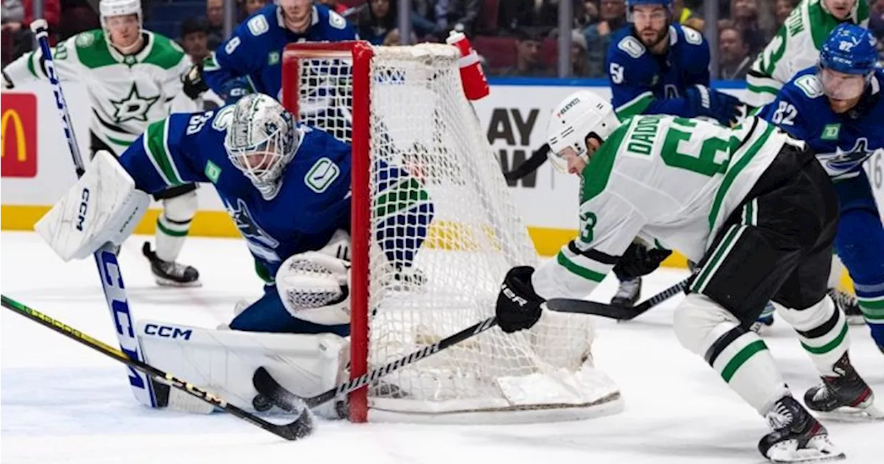 Thatcher Demko shines in shutout as Vancouver Canucks top Dallas 2-0