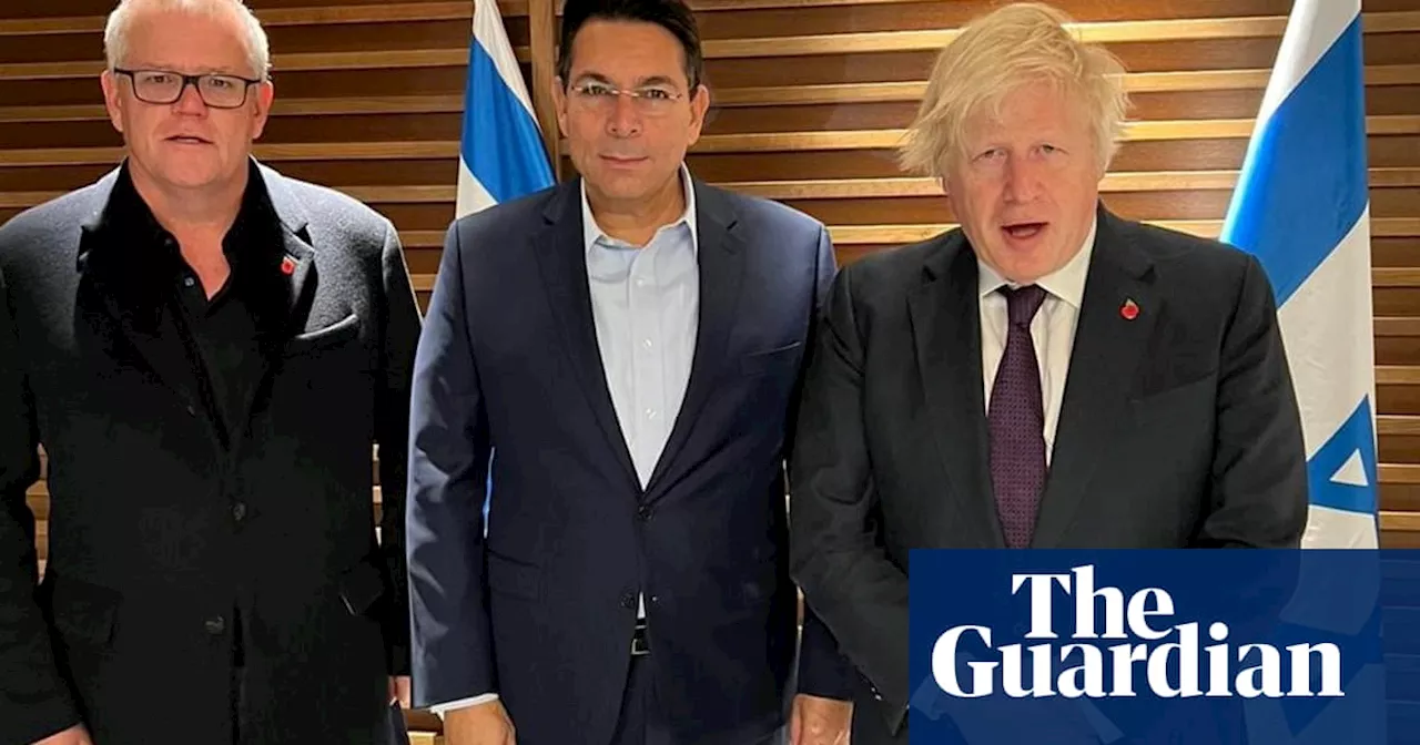 Boris Johnson and Scott Morrison join forces on ‘solidarity’ trip to Israel