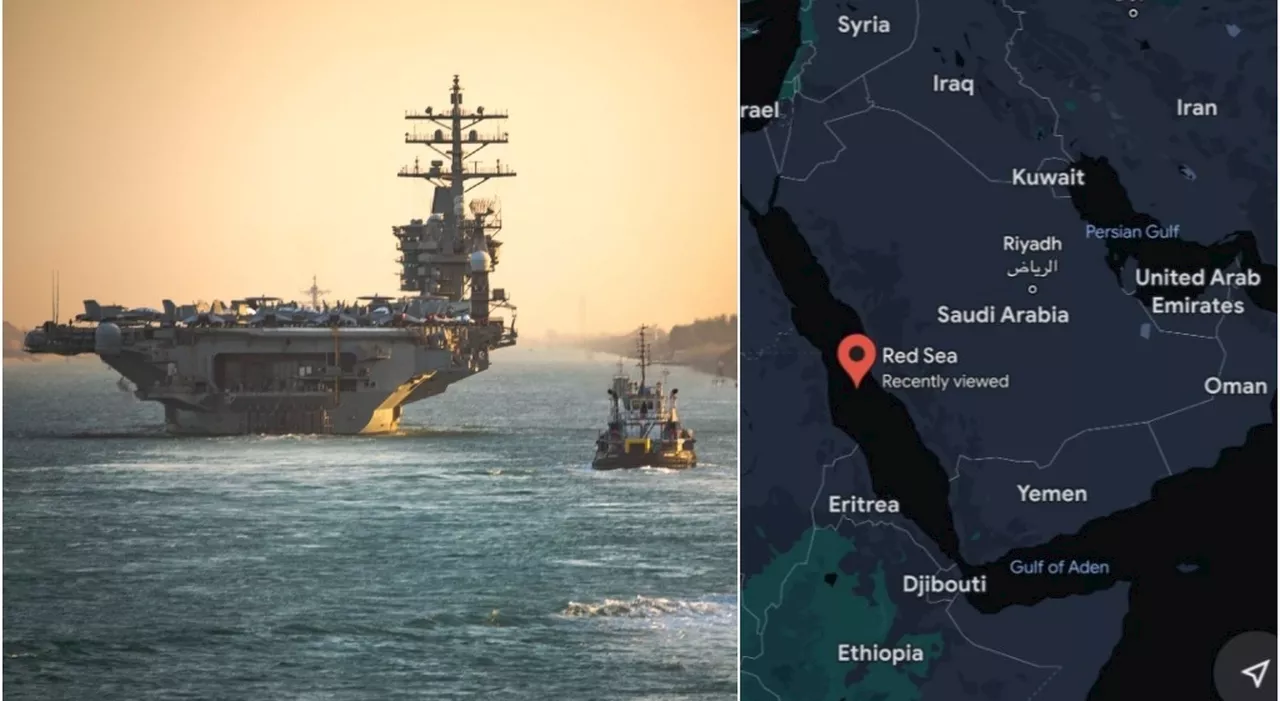 La portaerei Eisenhower supera il canale di Suez e punta verso lo Yemen, l'azione degli Usa contro l'Iran