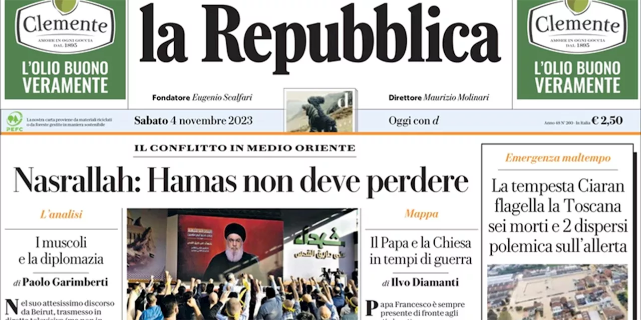 Le prime pagine di oggi