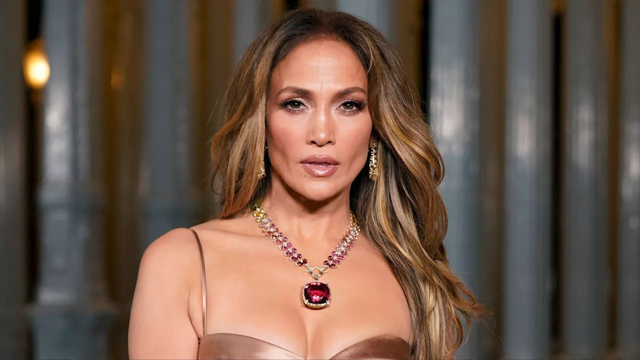 Jennifer Lopez Exposed Her Gold Underwear Beneath Her Sheer Gold Gucci Gown