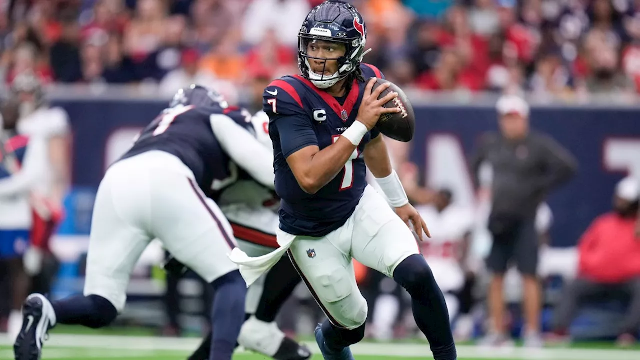 Stroud tries to lead kicker-less Texans to win over Bucs