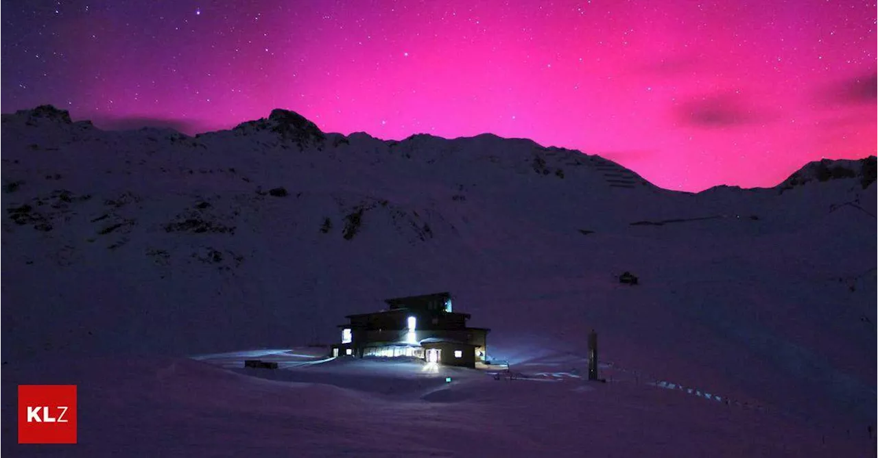 Der Himmel brennt:Steirer staunen über spektakuläre Polarlichter