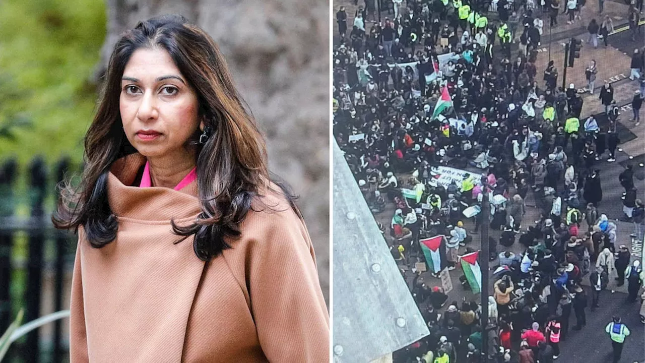 Pro-Palestine protesters who vandalise Cenotaph 'must be jailed faster than feet can touch the ground',...