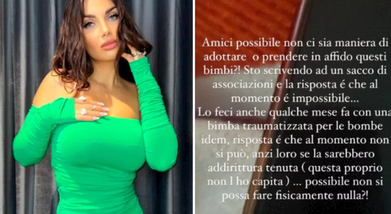 Elettra Lamborghini vuole adottare un bambino di Gaza: «Sto scrivendo alle associazioni ma dicono che è imposs