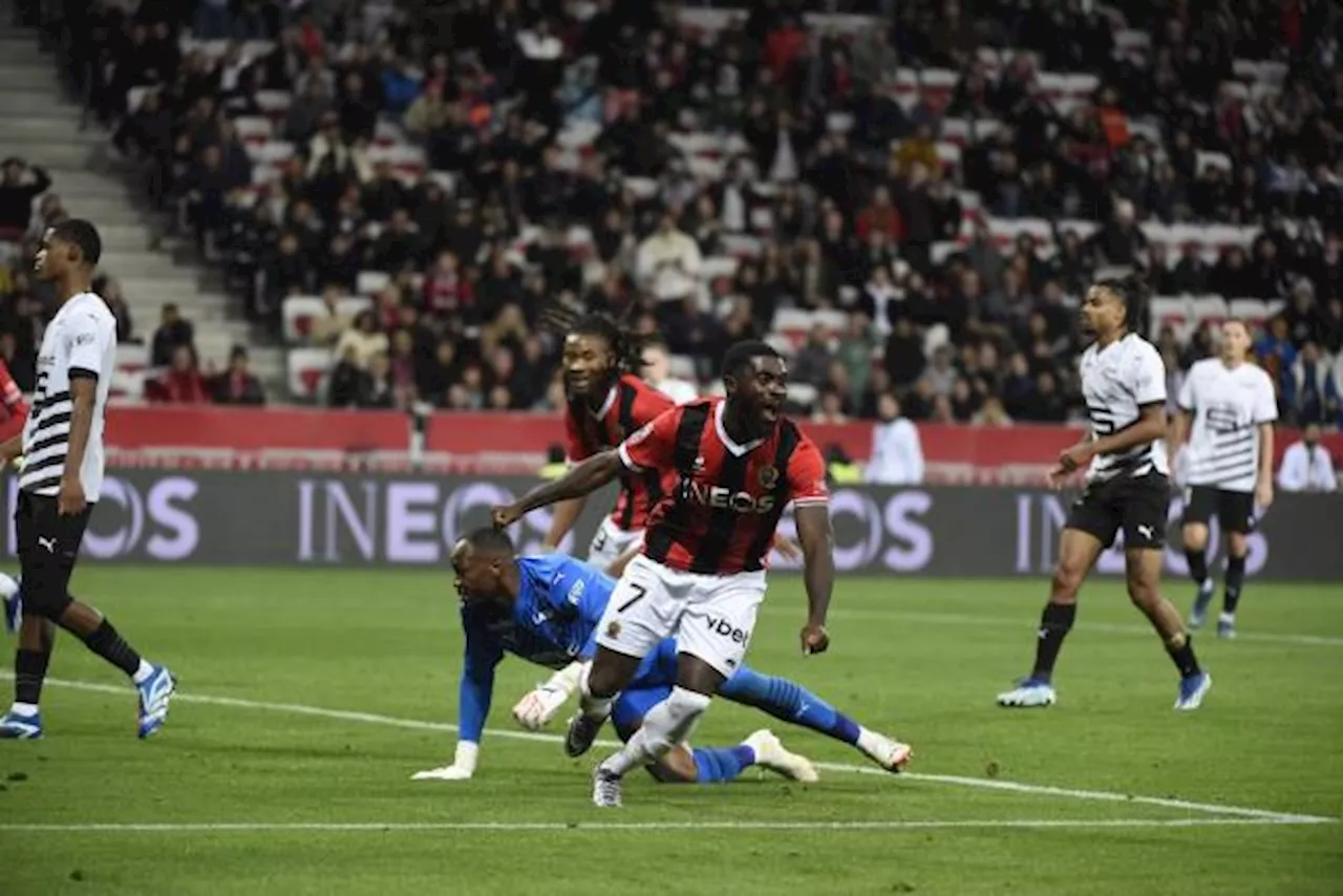 Nice bat Rennes et reprend la tête de la Ligue 1