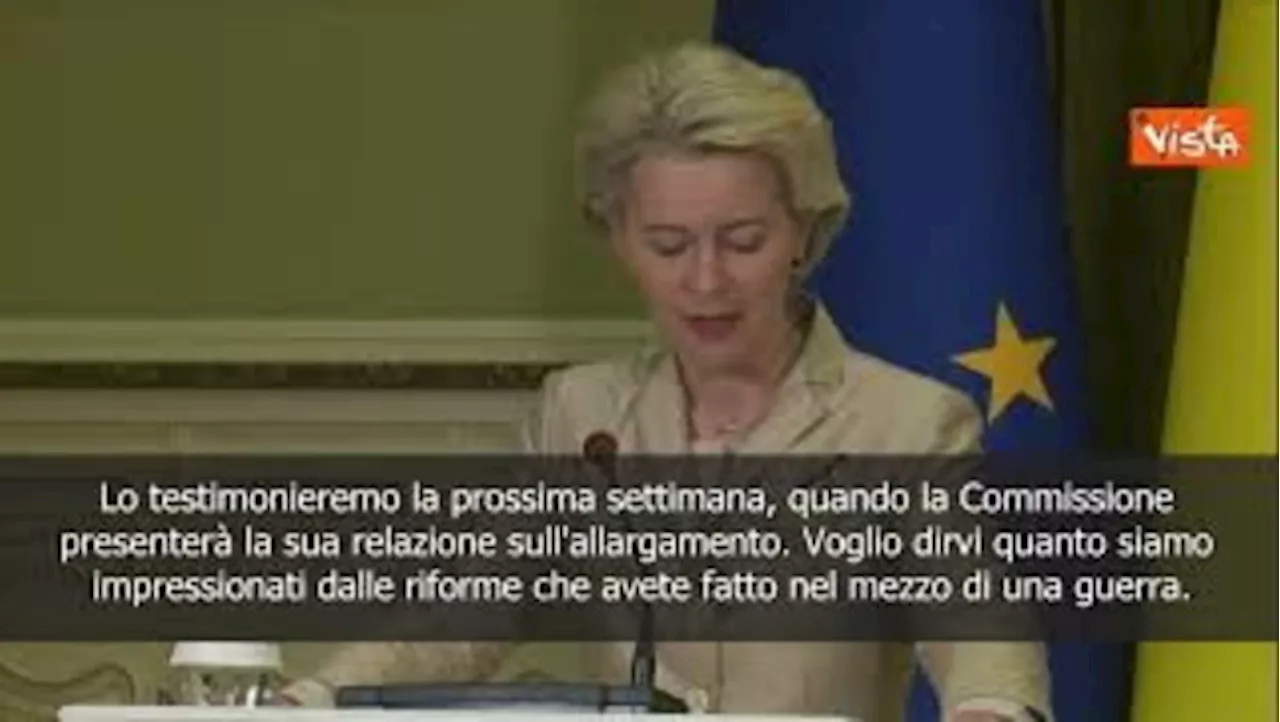 Ucraina in Ue, von der Leyen: Impressionanti i progressi fatti