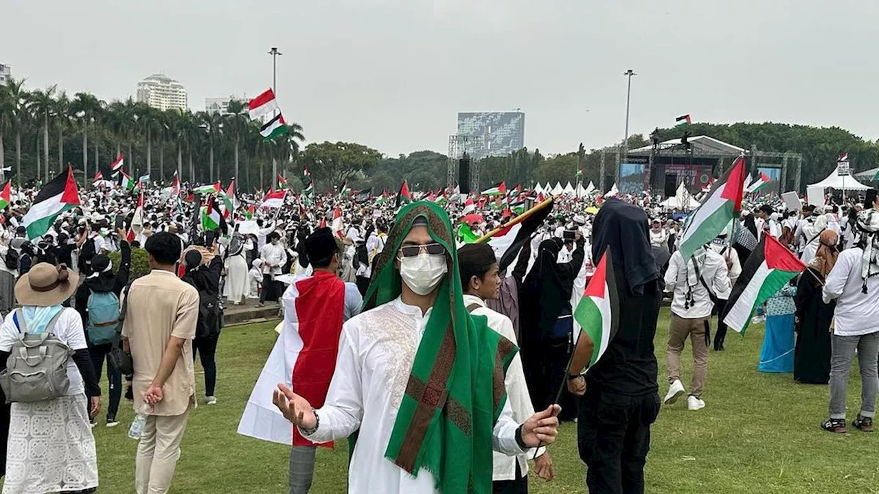 Al Ghazali Tunjukkan Dukungan dengan Ikut Aksi Bela Palestina, Percaya Pertolongan Tuhan Pasti Datang