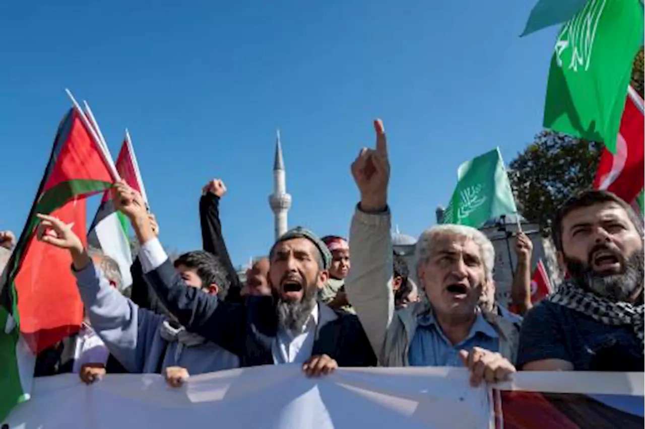 Thousands march in Europe and Iran protests for Palestinians