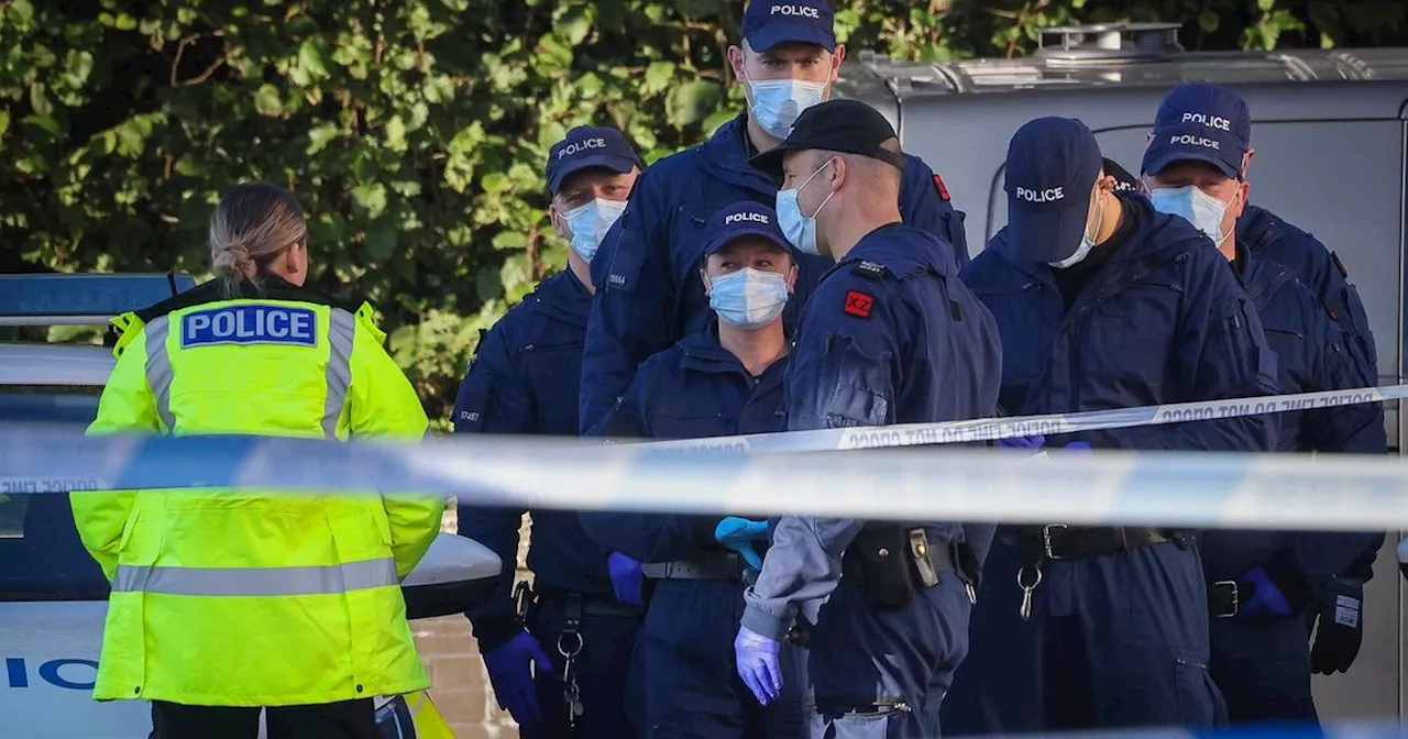 Pristine new-build estate swarming with police as man shot and stabbed