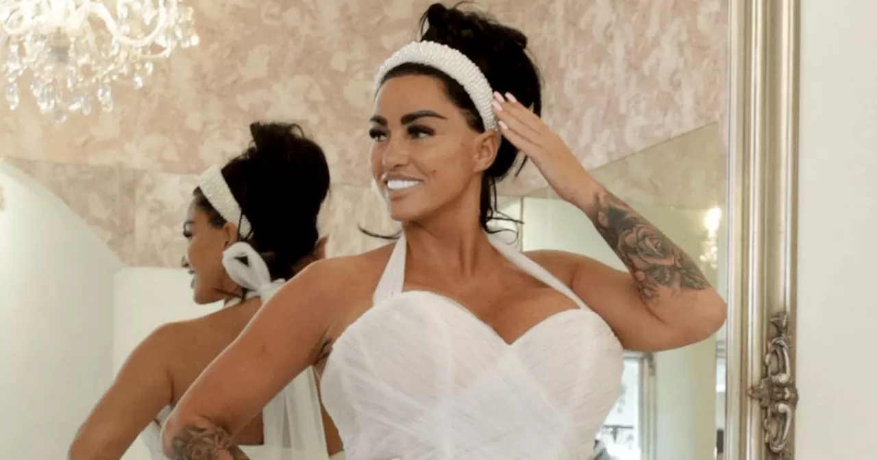 Katie Price tries on wedding gowns amid plans to 'elope' with Carl Woods