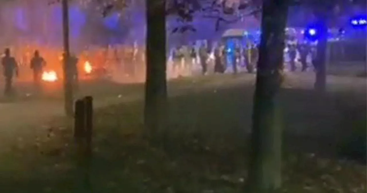 Petrol bombs thrown at Edinburgh riot police on Bonfire Night