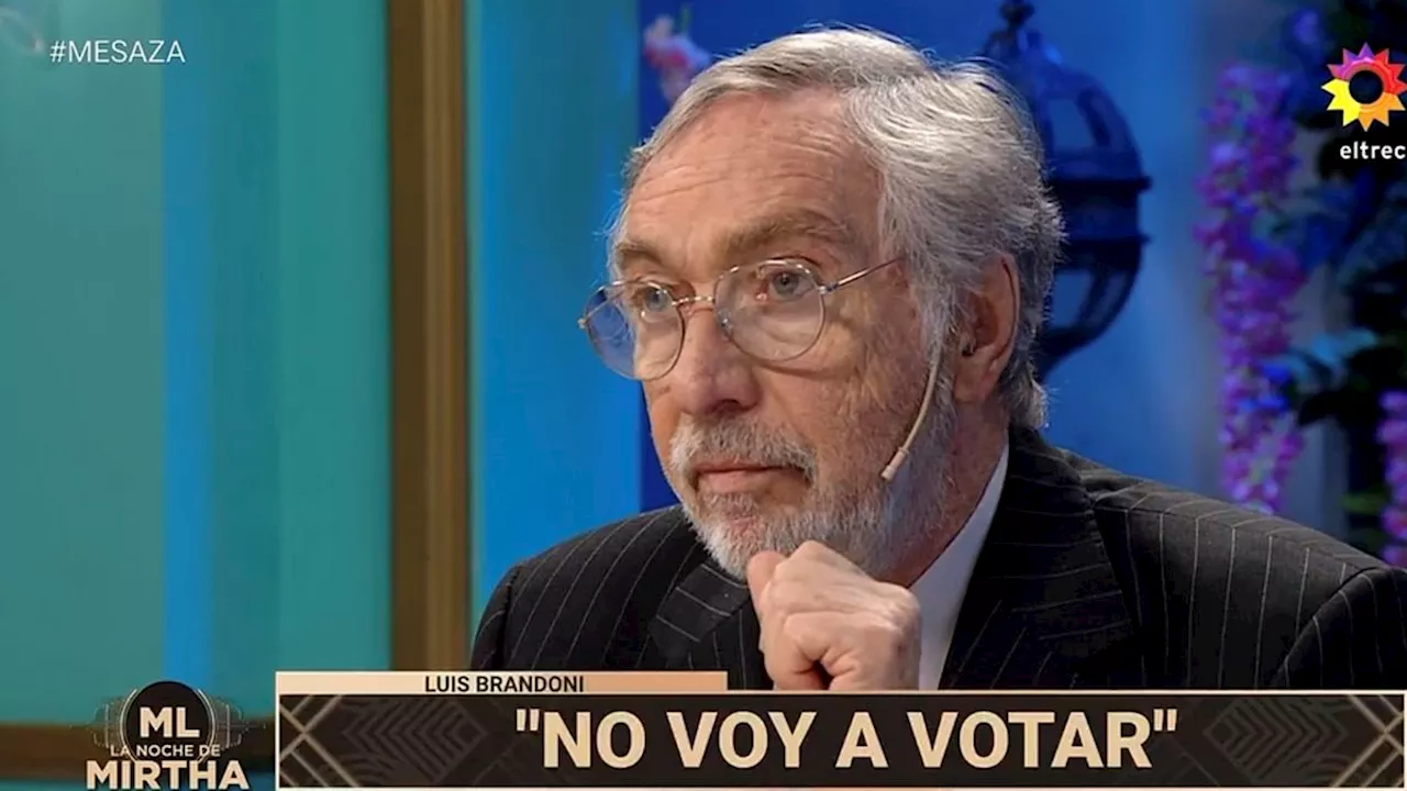 Luis Brandoni en La Noche de Mirtha: 'Es la primera vez que no voy a ir a votar'