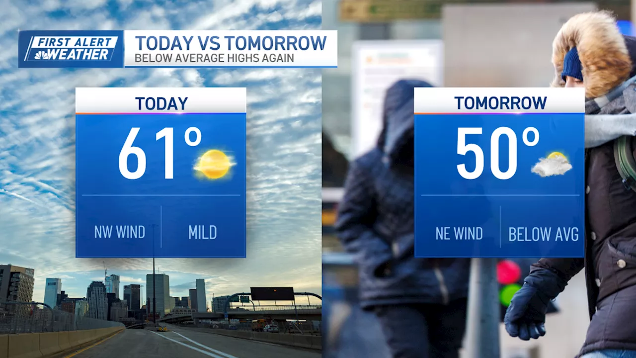 Sunny Sunday with below average temperatures in New England