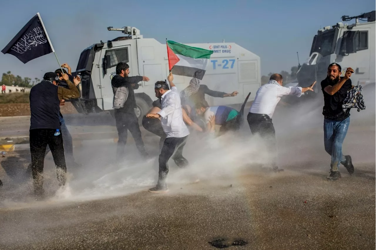 Turkish police tear gas pro-Palestinian protesters at air base