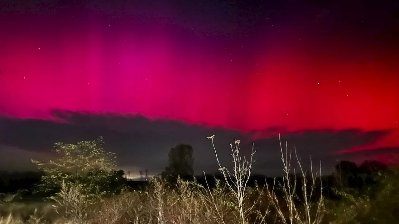 Purpur-Nordlicht über Mistelbach