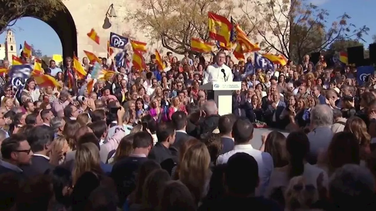 Manifestación del PP en Valencia contra la amnistía