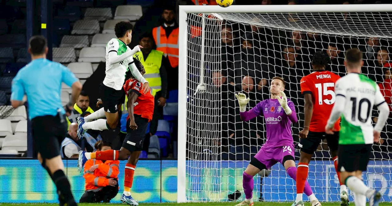 Liverpool's Luis Diaz rescues point in 1-1 draw at Luton