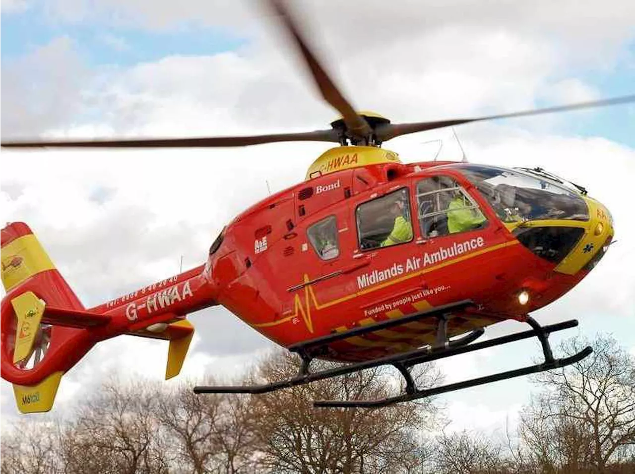 Road closed and air ambulance called following two-van crash in south Shropshire