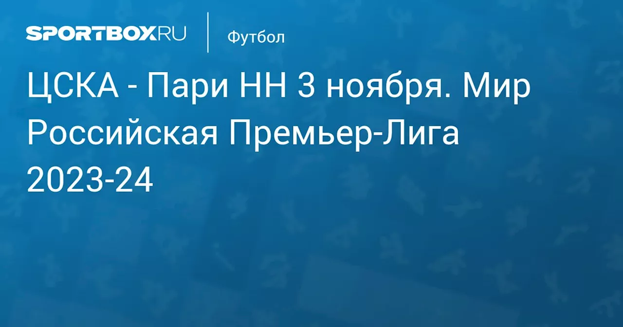  Пари НН 5 ноября. Мир Российская Премьер-Лига 2023-24. Протокол матча