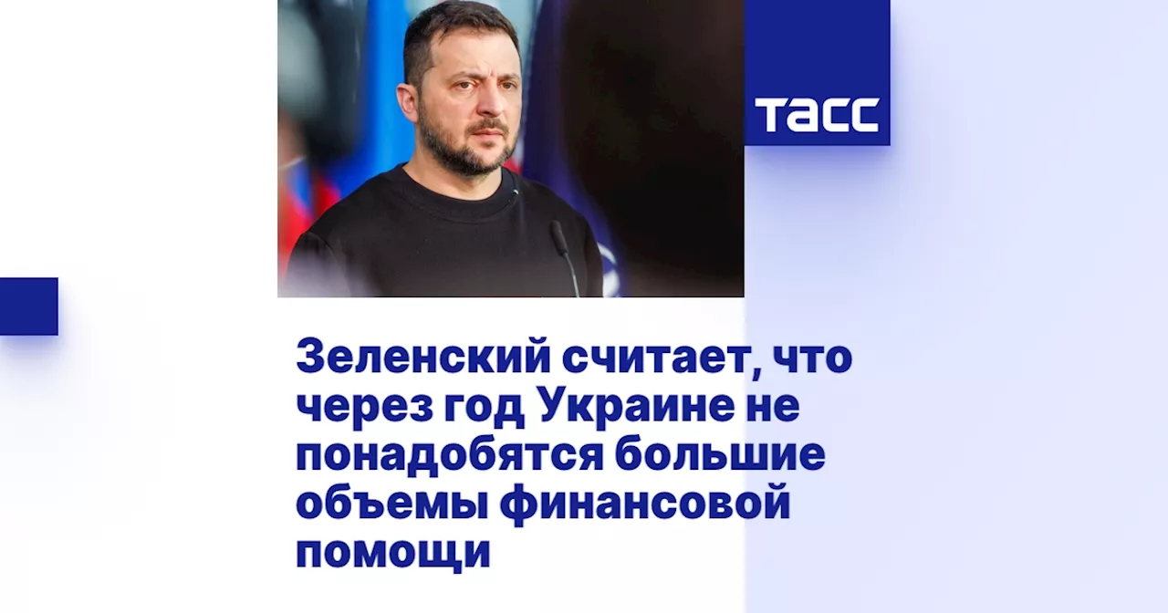 Зеленский считает, что через год Украине не понадобятся большие объемы финансовой помощи