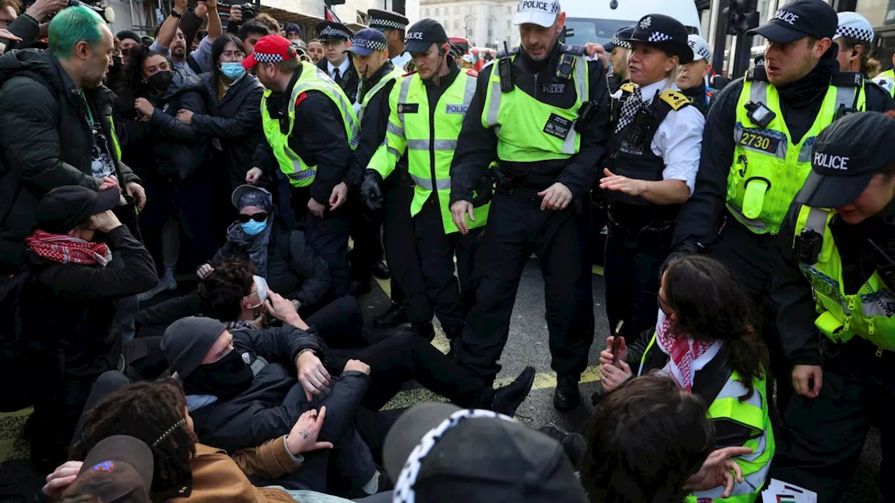 Police weigh up intervention over pro-Palestine protest on Armistice Day as ministers express ‘grave concern