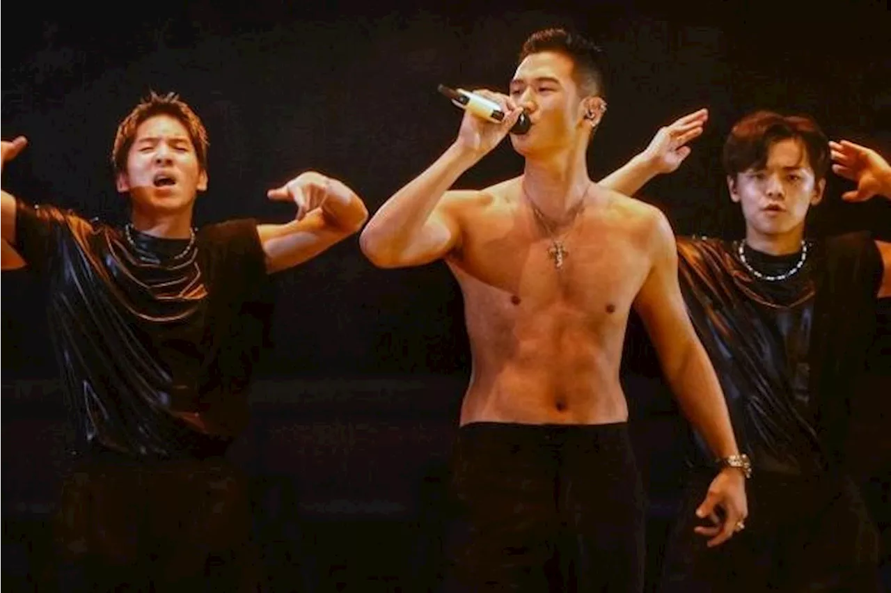 Taiwan’s Eric Chou performs topless at Singapore gig