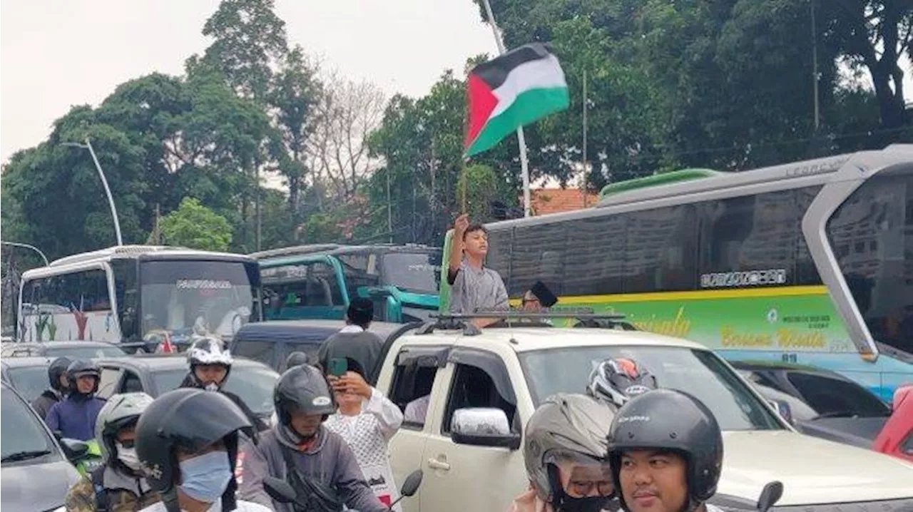 Aksi Bela Palestina di Monas, Kawasan Tugu Tani Alami Kemacetan