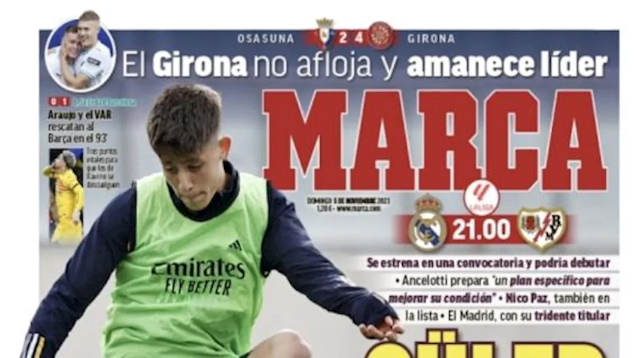 Real Madrid in campo con il Rayo, Araujo salva il Barcellona