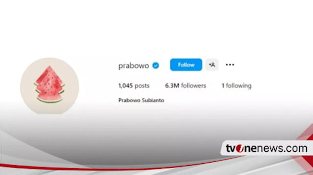 Prabowo Ganti Foto Profil Instagram Gambar Semangka