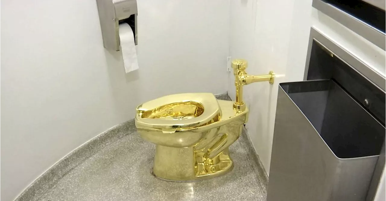 Men charged in theft of $9 million golden toilet at Churchill's birthplace