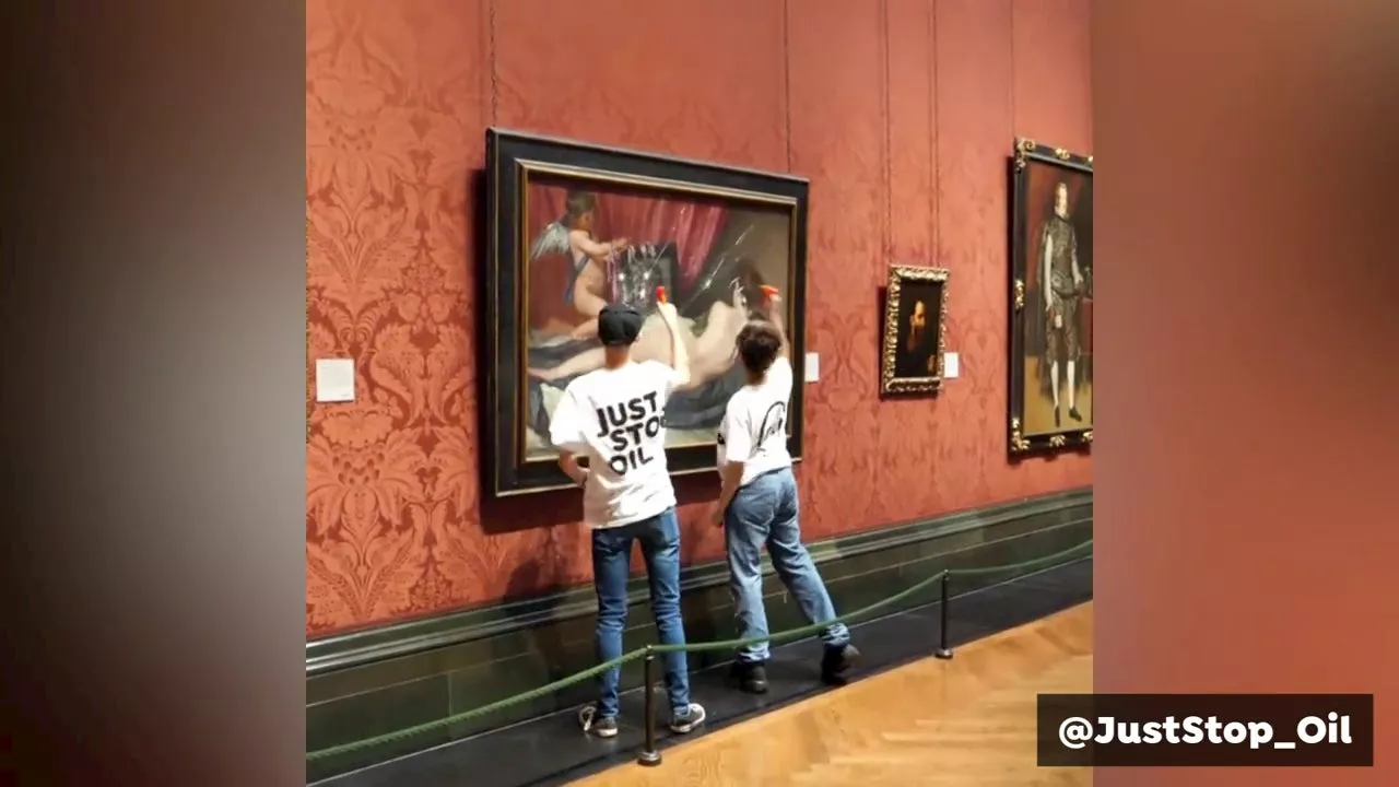 Activistas atacan con martillos 'La Venus del Espejo' de Velázquez en la National Gallery de Londres