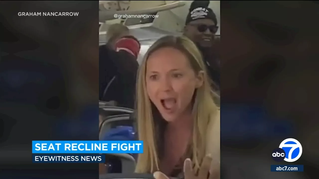 Airline passengers fight over right to recline seats in viral video