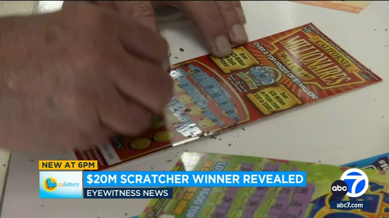 California Lottery reveals $20 million scratcher winner in Orange County