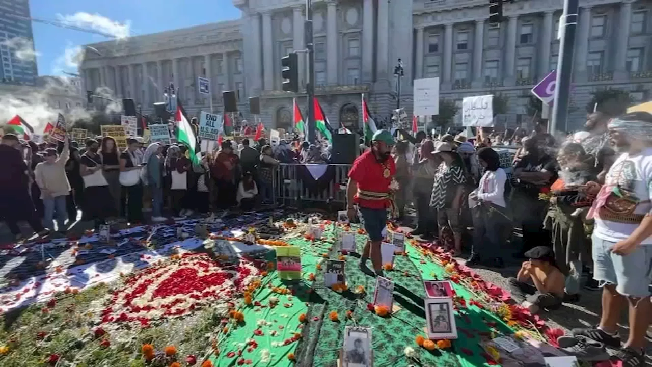 Thousands rally in SF during international protest supporting Palestinians