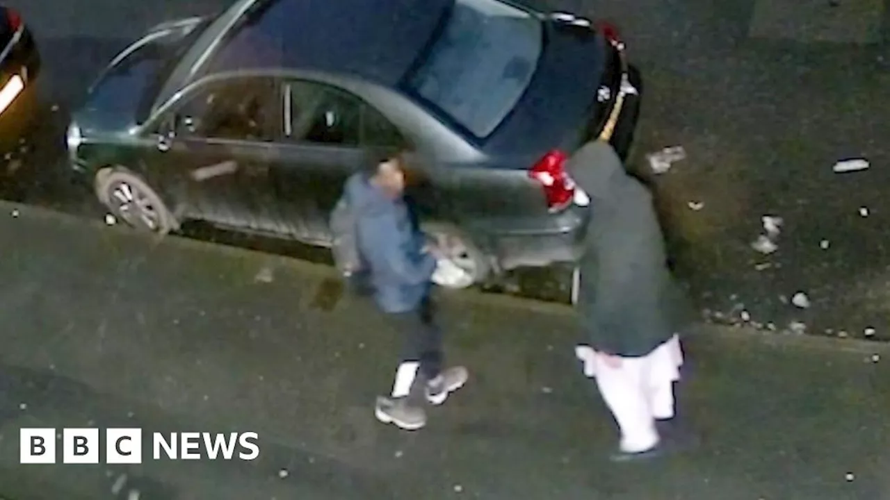 CCTV footage shows petrol attacker following victim