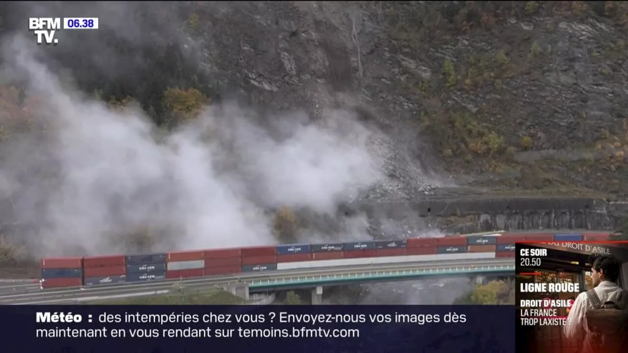 Éboulement en Maurienne: une falaise de la Praz dynamitée pour une purge volontaire