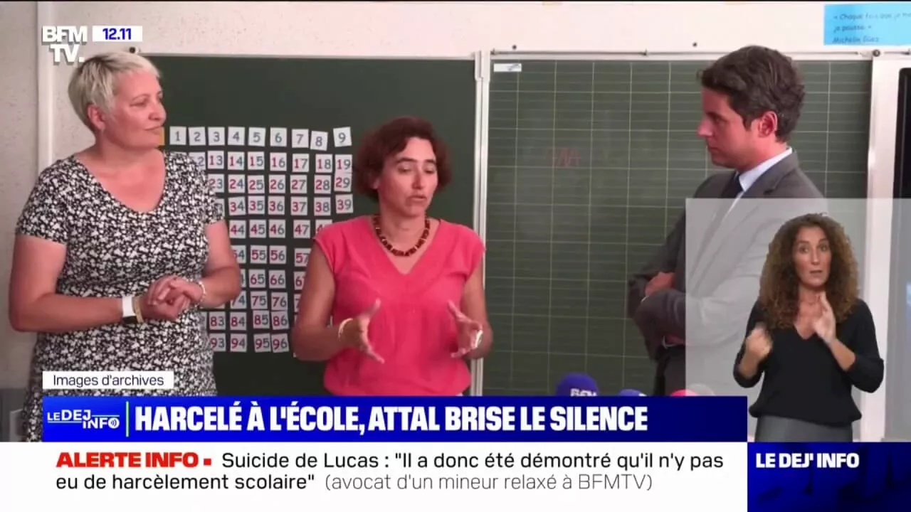 Harcelé à l'école, le ministre de l'Éducation nationale Gabriel Attal brise le silence