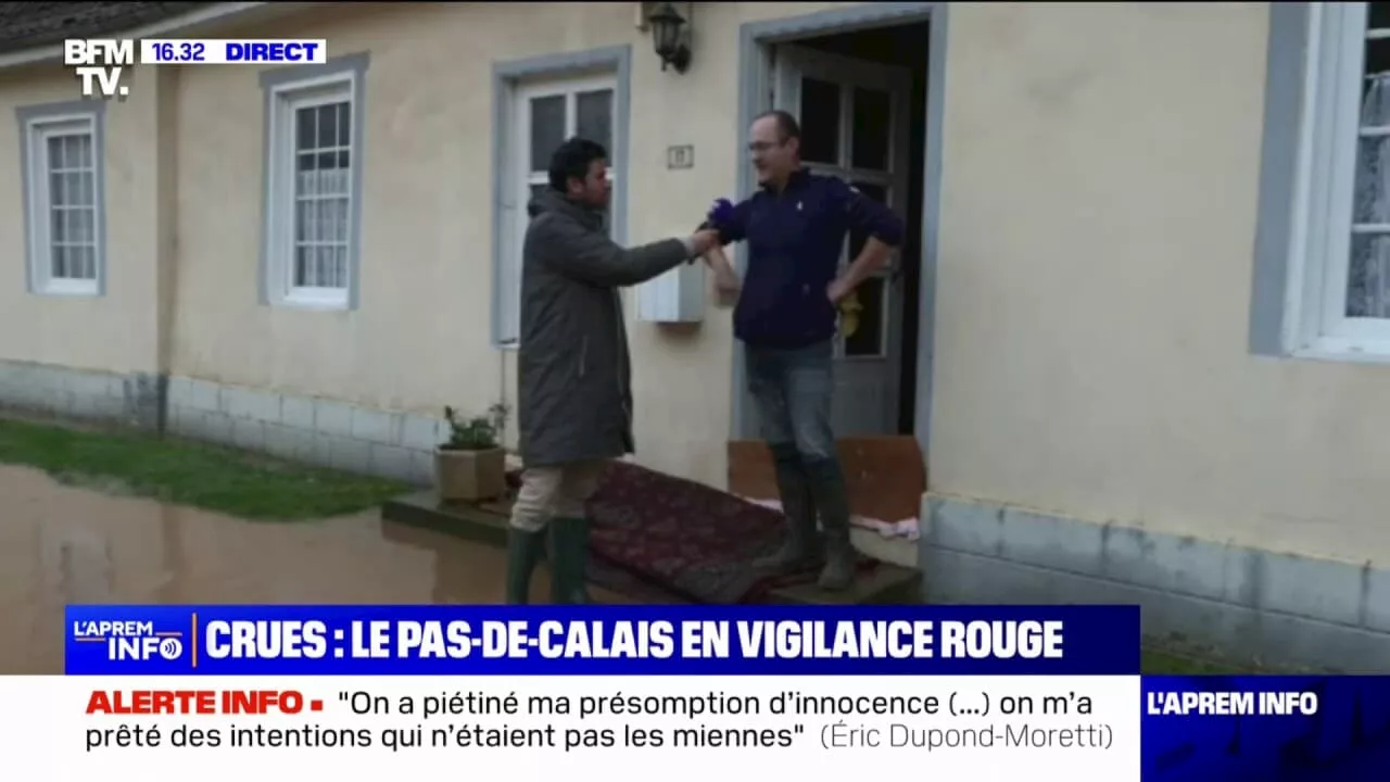 Inondations dans le Pas-de-Calais: les habitants constatent les dégâts dans leur maison