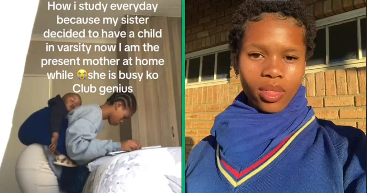 Young Lady Juggles Schoolwork and Caring for Her Sister's Baby in TikTok Video, Mzansi Relates