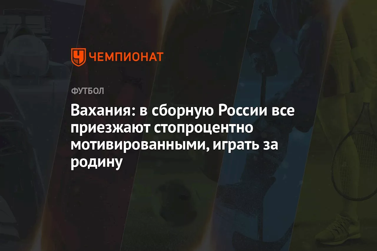 Вахания: в сборную России все приезжают стопроцентно мотивированными, играть за родину