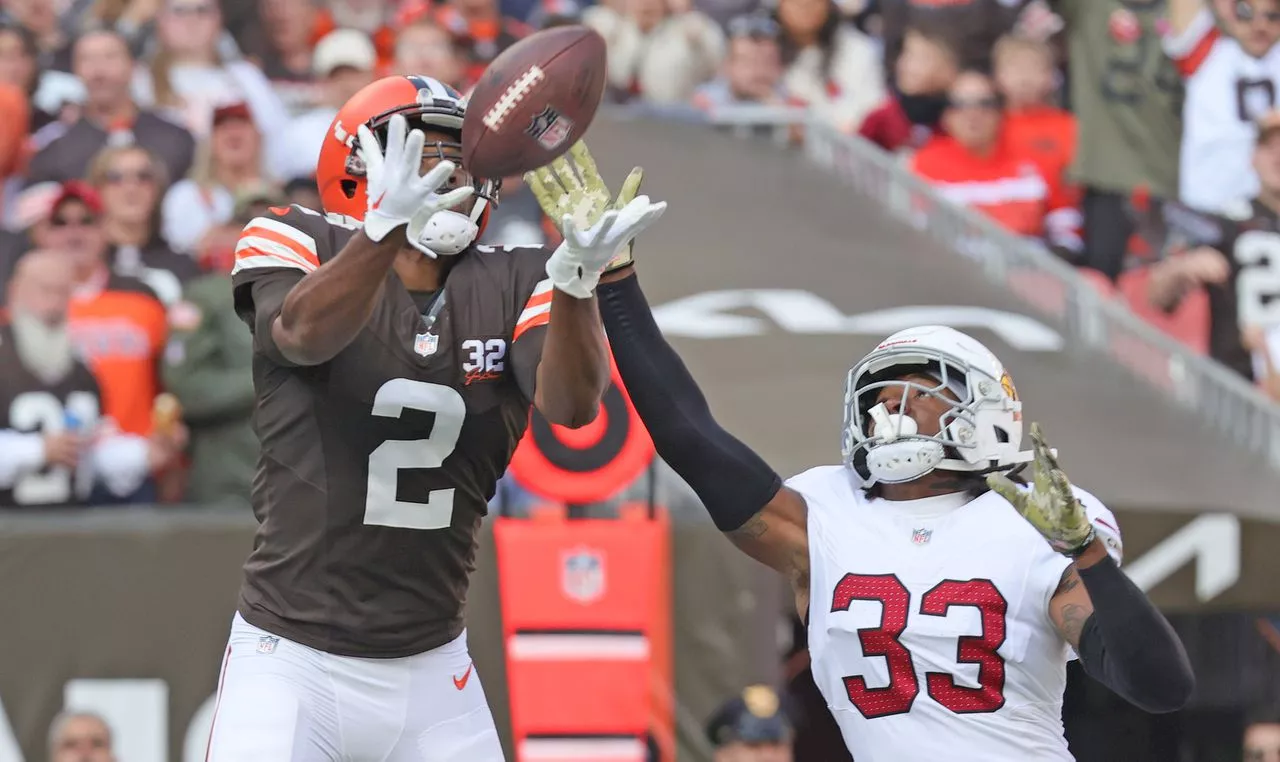 Browns receiver Amari Cooper turns the tables on deflected pass against Cardinals: ‘The football gods owed us