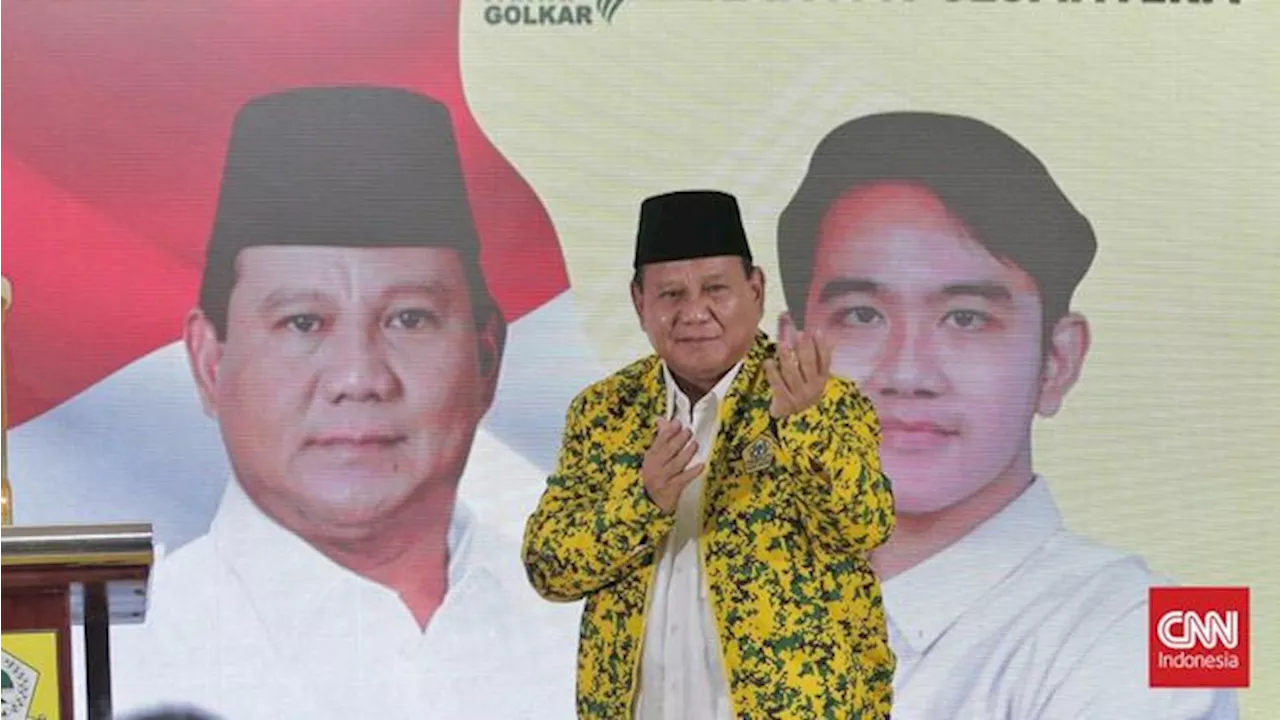 Prabowo Bakal Hadir ke Perayaan HUT Golkar Malam Ini