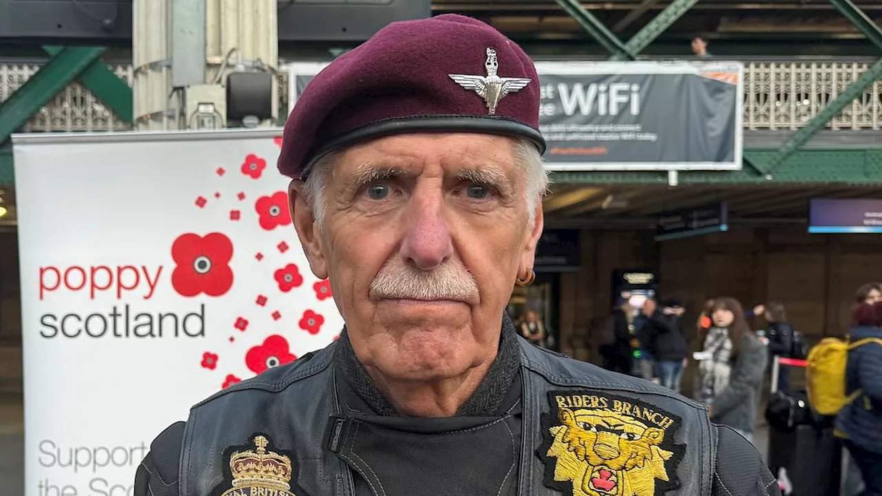 Poppy seller veteran, 78, is 'punched by pro-Palestine protesters' in Edinburgh Waverley station......