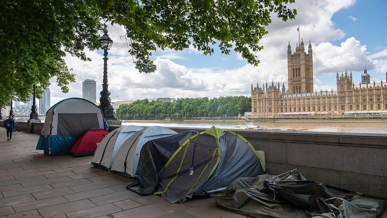 Suella Braverman defends plan to ban homeless people from sleeping in tents on the streets after...