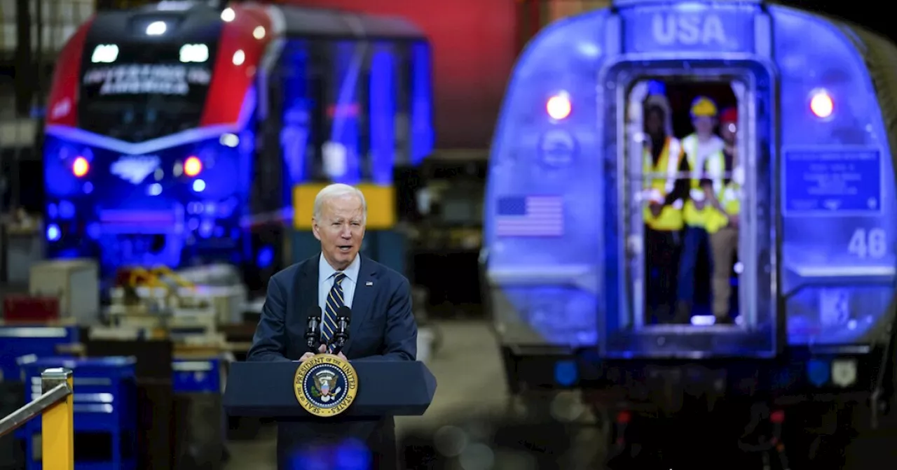 Biden unveils $16.4 billion rail grants at Amtrak in 'blue-state' Northeast Corridor