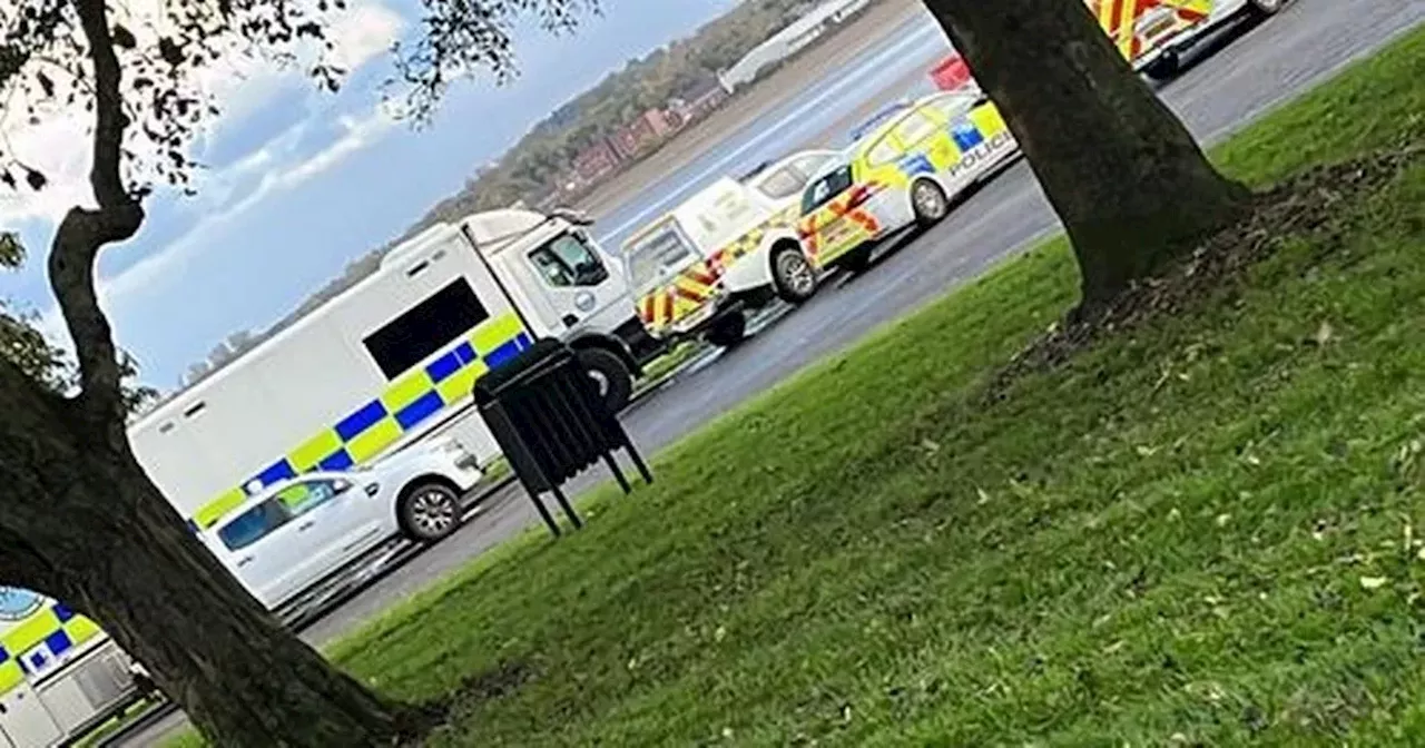 Man in hospital after car found in River Mersey