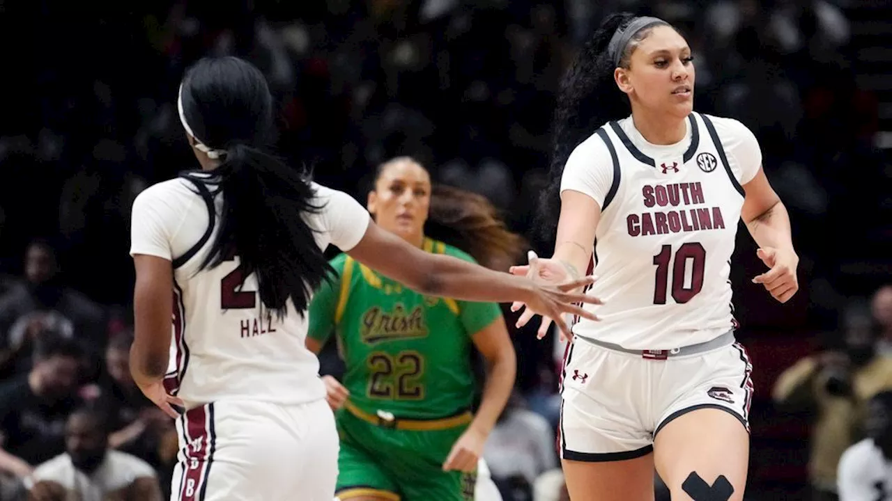 South Carolina dominates Notre Dame in women's Paris opener