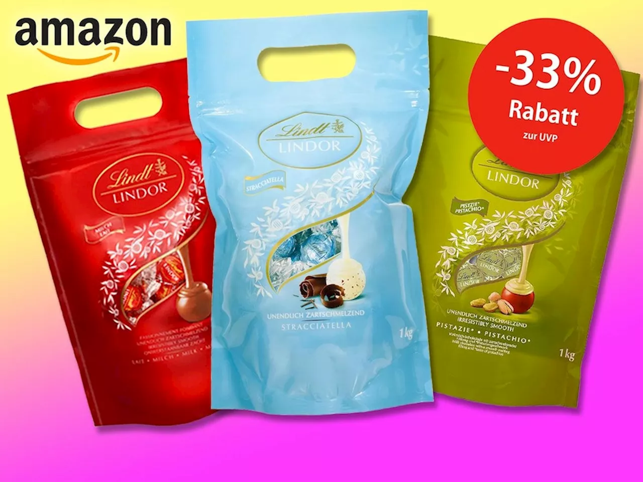 Lindt Lindor Deals mit -33% Rabatt bei Amazon – Schokolade nur kurze Zeit in den Angeboten reduziert |